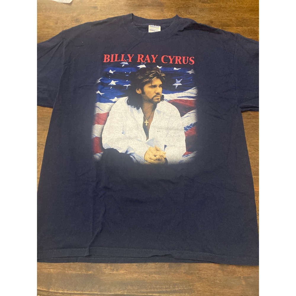 Billy Ray Cyrus Some Gave All T-Shirt Navy Blue Graphic XL 9-11 Memorial Vintage